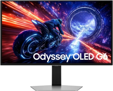 Монитор Samsung Odyssey G6 LS27FG602SUXEN - 27", 2560x1440, QHD, 500Hz, OLED, HDR True Black 500, 16:9, 0.03ms