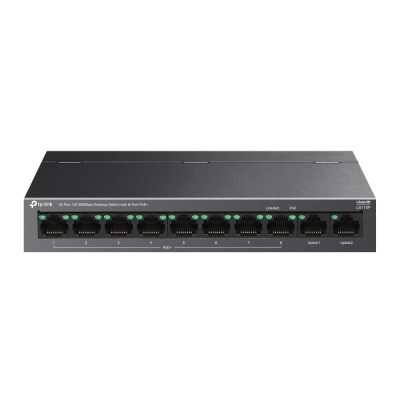 10-портов 10/100Mbps настолен комутатор TP-Link LS110P с 8 PoE+ порта