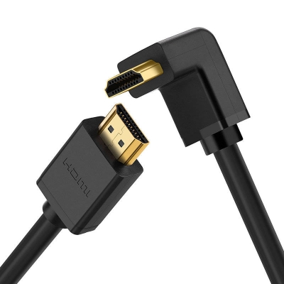 Кабел UGREEN HD103 10173 HDMI Cable 1 м, 4K@30Hz (90° ъглов конектор)
