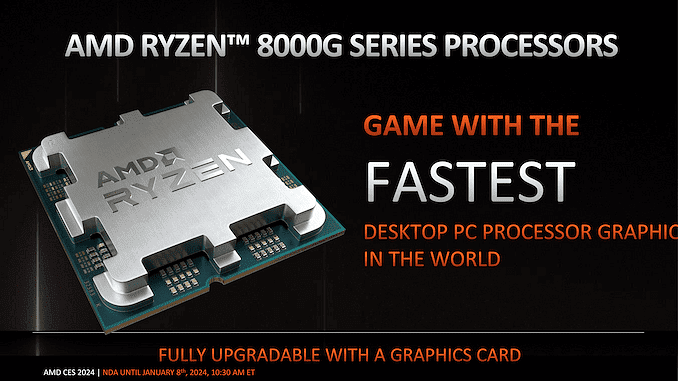 AMD разкрива процесори от серия Ryzen 8000G: Zen 4 APU за настолен компютър с Ryzen AI