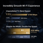 3-лентов Bluetooth 5.4 Wi-Fi 7 PCIe адаптер TP-Link Archer TBE552E BE9300