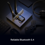 3-лентов Bluetooth 5.4 Wi-Fi 7 PCIe адаптер TP-Link Archer TBE552E BE9300