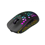 Canyon 7keys Gaming 2.4G wireless mouse, KA8 sensor, DPI up to 1600, rubber coating on panel, Huano 1million switch, 45cm PVC cable, ABS material. 400mAh battery, size: 125.8*63.7*41mm, weight: 95g, Black