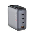 Зарядно устройство Verbatim Mini GaN Charger 140W with Display + 140W USB-C to USB-C Cable (Charger and Data transfer) Grey