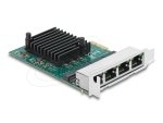 Delock Мрежова карта 4-порта 10/100/1000 Mb, PCI Ex x1, Realtek RTL8111F, Low profile bracket