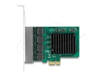 Delock Мрежова карта 4-порта 10/100/1000 Mb, PCI Ex x1, Realtek RTL8111F, Low profile bracket