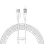 Кабел Baseus Explorer USB-A към Lightning  2м 2.4A CATS010102 - бял