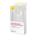 Кабел Baseus Explorer USB-A към Lightning  2м 2.4A CATS010102 - бял