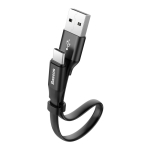 Кабел Baseus Nimble CATMBJ-01 USB Type C - USB-A Quick charge 2A 23см черен