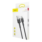 Кабел Baseus Cafule USB-A към USB Type-C, 3A, 0.5м, черен CATKLF-AG1