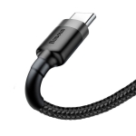 Кабел Baseus Cafule USB-A към USB Type-C, 3A, 0.5м, черен CATKLF-AG1