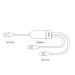 Кабел Baseus Flash Series Ⅱ Fast Charging 2 в 1 USB-C - 2xUSB-C 100W 1.5м CASS060001 - черен