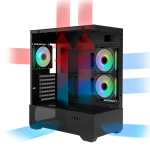 Zalman кутия Case ATX - Chronix BLACK V2 - 3 x 120 mm A-RGB, USB-C, Tempered Glass