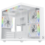 Aqua M Lite Arctic (WH, MATX, U3x1 & U2x1, 2PCS TG, 4PCS G22A Arctic Reverse & 1PC G22A Arctic,ARGB Remote Control Box)