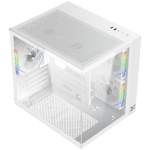 Aqua M Lite Arctic (WH, MATX, U3x1 & U2x1, 2PCS TG, 4PCS G22A Arctic Reverse & 1PC G22A Arctic,ARGB Remote Control Box)