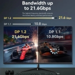 Vention Кабел Cable - Display Port v1.2 DP M / M Black 4K 1M - HAKBF