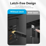 Vention Кабел Cable - Display Port v1.2 DP M / M Black 4K 1.5M - HAKBG