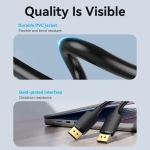 Vention Кабел Cable - Display Port v1.2 DP M / M Black 4K 1.5M - HAKBG