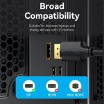 Vention Кабел Cable - Display Port v1.2 DP M / M Black 4K 2.0M - HAKBH