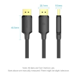 Vention Кабел Cable - Display Port v1.2 DP M / M Black 4K 2.0M - HAKBH