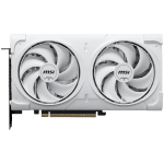 MSI Video Card NVIDIA GeForce RTX 5060 Ti 16G VENTUS 2X OC WHITE PLUS, 16GB GDDR7, 128-bit, 2602 MHz Boost, 4608 CUDA Cores, PCIe 5.0 (x8), 3x DP 2.1b, HDMI 2.1b, RAY TRACING, Dual Fan, 180W TDP, 8-pin PCIe Power, G-SYNC, 2-Slot, 3Y