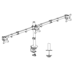 Стойка за 3 мониторa ACT AC8303, За бюро, Регулируема, 27", 21 кг, Черна