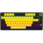 LORGAR KBP7075W, Wireless 75% Mechanical Gaming Keyboard Pro, Black/yellow, EN layout