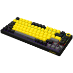 LORGAR KBP7075W, Wireless 75% Mechanical Gaming Keyboard Pro, Black/yellow, EN layout
