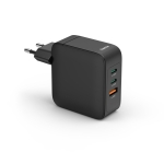 HAMA Бързо зарядно GaN, 2x USB-C, 1x USB-A, PD, 100 W, черно