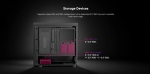 1stPlayer кутия Case ATX - AU8 Black - 4 x 140 mm A-RGB fans included, USB-C