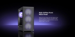 1stPlayer кутия Case ATX - AU8 Black - 4 x 140 mm A-RGB fans included, USB-C