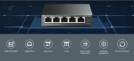 Комутатор TP-Link TL-SG105MPE 5-портов Gigabit Easy Smart Switch с 4 порта PoE+