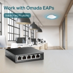 5-портов гигабитов настолен комутатор с 4-порта PoE+ 2 TL-SG1005P