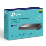 9-портов 10/100Mbps Desktop комутатор TP-Link TL-SF1009P с 8-PoE+ порта