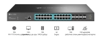24-портов 10GBASE-T L2+ управляем комутатор с 8 10GE SFP+ слота TP-Link Omada SX3832