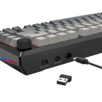 Bluetooth и безжична механична геймърска клавиатура Redragon Penumbra Pro K687GG-RGB-PRO с RGB осветление - черна