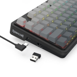 Bluetooth и безжична механична геймърска клавиатура Redragon Ucal Pro K673SP-RGB-PRO, RGB осветление - черна със сив градиент