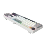 Геймърска механична клавиатура Redragon Kumara K552WGL-RGB с RGB осветление и red switches - бяла със сиво