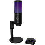 LORGAR SMP40, RGB Microphone with external mute button and metal stand, Black