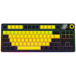 LORGAR KBP70TKLW, Wireless TKL Mechanical Gaming Keyboard Pro, Black/yellow, EN layout