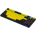LORGAR KBP70TKLW, Wireless TKL Mechanical Gaming Keyboard Pro, Black/yellow, EN layout