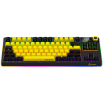 LORGAR KBP70TKLW, Wireless TKL Mechanical Gaming Keyboard Pro, Black/yellow, EN layout