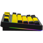 LORGAR KBP70TKLW, Wireless TKL Mechanical Gaming Keyboard Pro, Black/yellow, EN layout