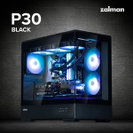 Zalman кутия Case mATX - P30 Black - aRGB, Tempered Glass
