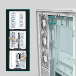 Zalman кутия Case ATX - P50 DS White - Digital Display, Addressable RGB