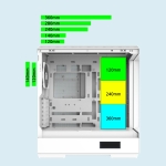 Zalman кутия Case ATX - P50 DS White - Digital Display, Addressable RGB