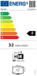 Монитор Philips 32M2N8900P, 31.5" QD-OLED, 3840x2160@240Hz, 0.03ms GtG, 250cd/m2 (SDR), 1000cd/m2 (HDR), 1.500.000:1, Mega Infinity DCR, Adaptive Sync, FlickerFree, SoftBlue tech., 5Wx2+DTS, Tilt, Height Adjust, Swivel, 2xHDMI, DP, USB hub, KVM
