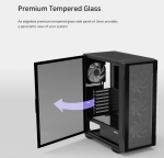Zalman кутия Case ATX - I3 NEO TG Black - aRGB, Tempered Glass