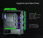 Zalman кутия Case ATX - I3 NEO TG Black - aRGB, Tempered Glass