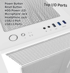 Zalman кутия Case ATX - I3 NEO White - RGB, Mesh